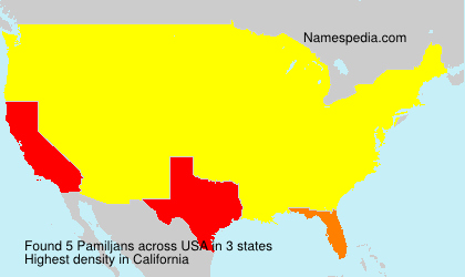 Surname Pamiljans in USA