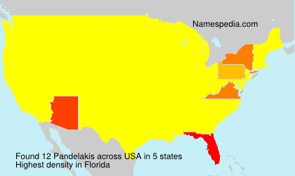 Surname Pandelakis in USA Surname Pandelakis in USA
