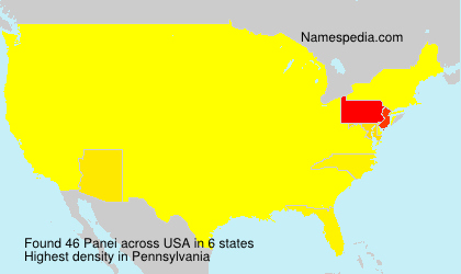 Surname Panei in USA Surname Panei in USA