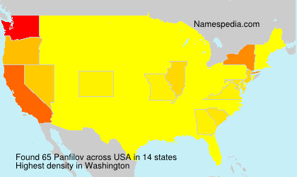 Surname Panfilov in USA Surname Panfilov in USA