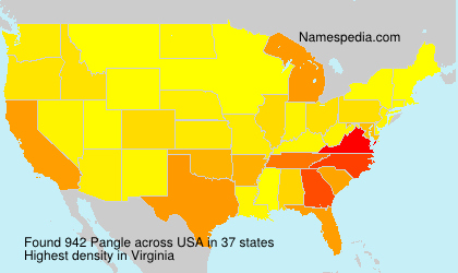 Surname Pangle in USA Surname Pangle in USA