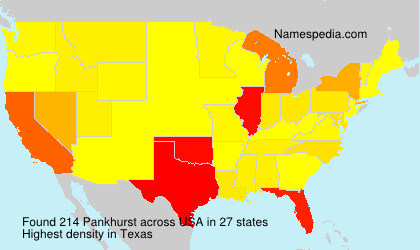 Surname Pankhurst in USA Surname Pankhurst in USA