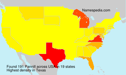 Surname Pannill in USA Surname Pannill in USA