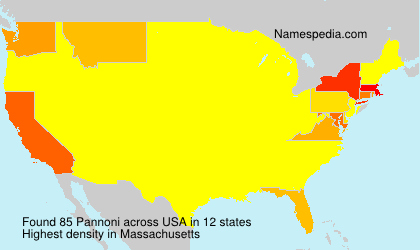 Surname Pannoni in USA Surname Pannoni in USA