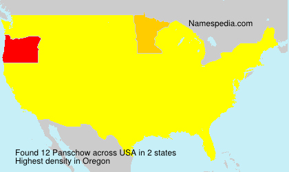Surname Panschow in USA Surname Panschow in USA