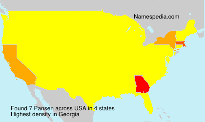 Surname Pansen in USA Surname Pansen in USA
