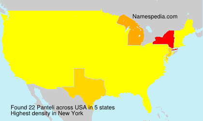 Surname Panteli in USA Surname Panteli in USA