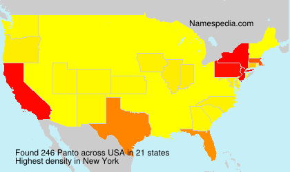 Surname Panto in USA Surname Panto in USA