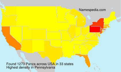 Surname Panza in USA Surname Panza in USA