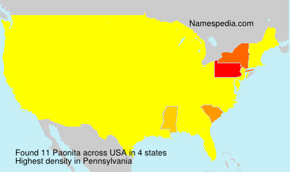Surname Paonita in USA Surname Paonita in USA