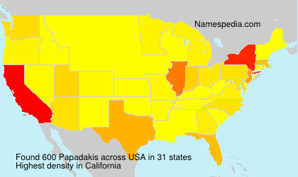 Surname Papadakis in USA Surname Papadakis in USA