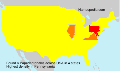 Surname Papadantonakis in USA Surname Papadantonakis in USA