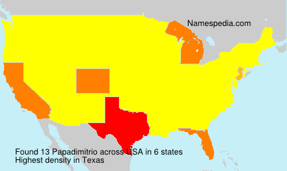 Surname Papadimitrio in USA Surname Papadimitrio in USA