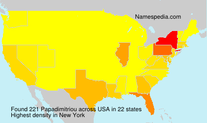 Surname Papadimitriou in USA Surname Papadimitriou in USA