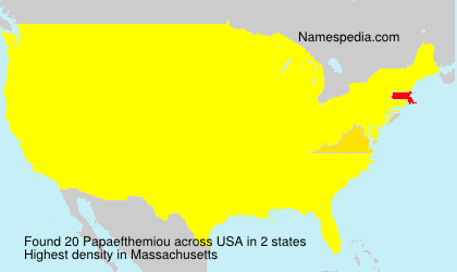 Surname Papaefthemiou in USA Surname Papaefthemiou in USA