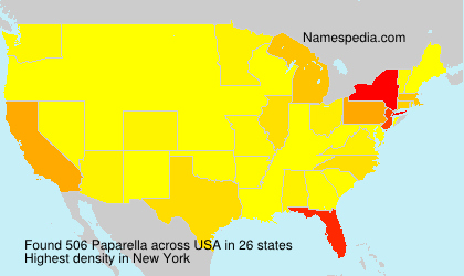 Surname Paparella in USA Surname Paparella in USA