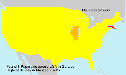 Surname Papargiris in USA Surname Papargiris in USA