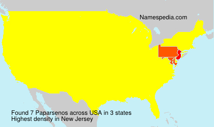 Surname Paparsenos in USA Surname Paparsenos in USA