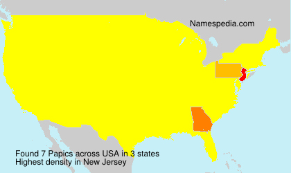 Surname Papics in USA Surname Papics in USA