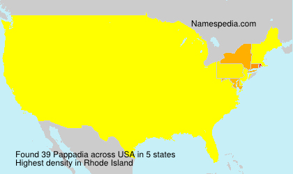 Surname Pappadia in USA Surname Pappadia in USA