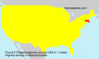 Surname Pappafotopoulos in USA Surname Pappafotopoulos in USA