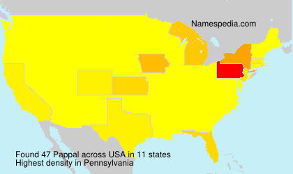 Surname Pappal in USA Surname Pappal in USA