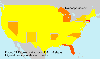 Surname Papuzynski in USA Surname Papuzynski in USA