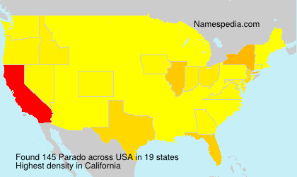 Surname Parado in USA Surname Parado in USA
