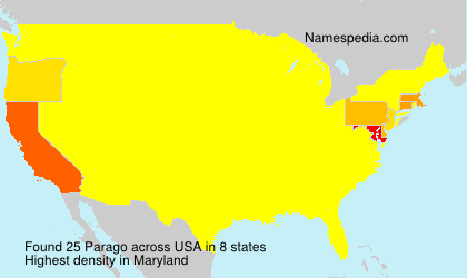 Surname Parago in USA Surname Parago in USA