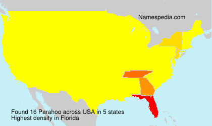 Surname Parahoo in USA Surname Parahoo in USA