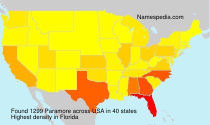 Surname Paramore in USA Surname Paramore in USA