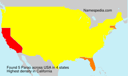Surname Parao in USA Surname Parao in USA