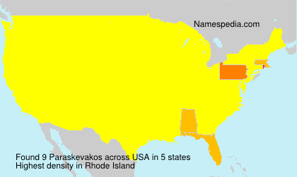 Surname Paraskevakos in USA Surname Paraskevakos in USA