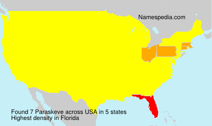 Surname Paraskeve in USA Surname Paraskeve in USA
