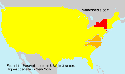 Surname Paravella in USA Surname Paravella in USA