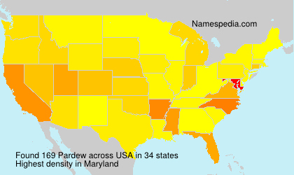 Surname Pardew in USA Surname Pardew in USA
