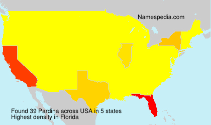 Surname Pardina in USA Surname Pardina in USA