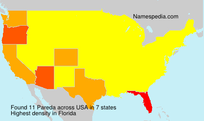 Surname Pareda in USA Surname Pareda in USA