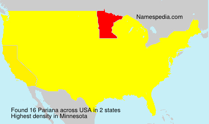 Surname Pariana in USA Surname Pariana in USA