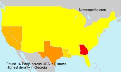 Surname Parijs in USA Surname Parijs in USA