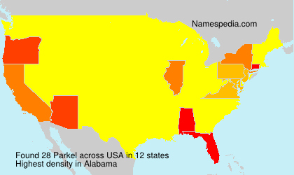 Surname Parkel in USA Surname Parkel in USA