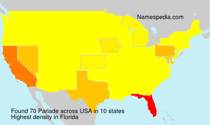 Surname Parlade in USA Surname Parlade in USA