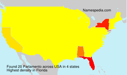 Surname Parlamento in USA Surname Parlamento in USA