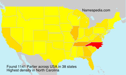 Surname Parlier in USA Surname Parlier in USA