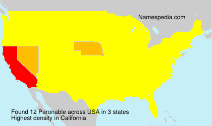 Surname Paronable in USA Surname Paronable in USA