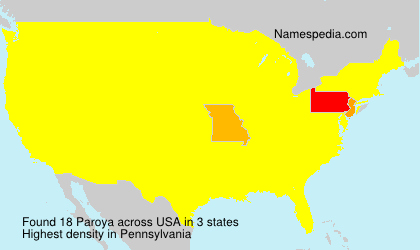 Surname Paroya in USA Surname Paroya in USA