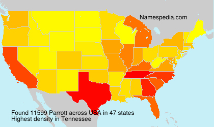 Surname Parrott in USA Surname Parrott in USA