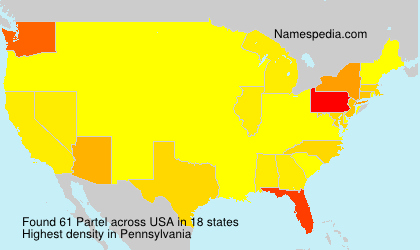 Surname Partel in USA Surname Partel in USA