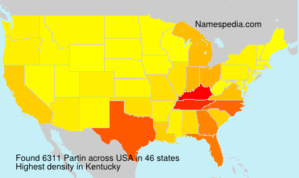 Surname Partin in USA Surname Partin in USA