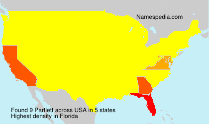 Surname Partlett in USA Surname Partlett in USA